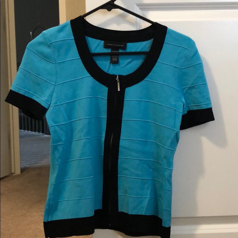 Crop zip cardigan